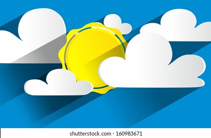 Creative Abstract Sunny Day vector illustration