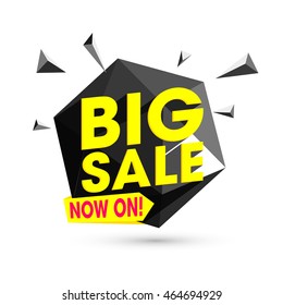 Creative abstract Tag, Sticker or Label design of Big Sale on white background.