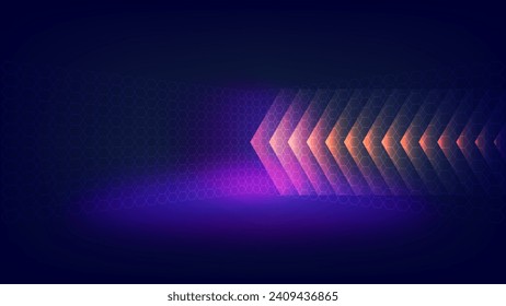Creative abstract technology background with polygon shapes, lines and dots. Modern trendy design. Blockchain technology composition. Vector illustration eps10