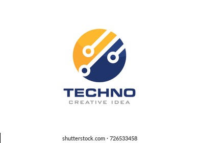 Creative Abstract Technology Concept Logo Design Template