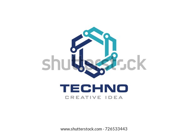 Creative Abstract Technology Concept Logo Design Stock Vector (Royalty ...