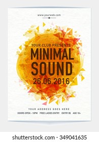 Creative abstract Template, Banner or Flyer design for Musical Party celebration.
