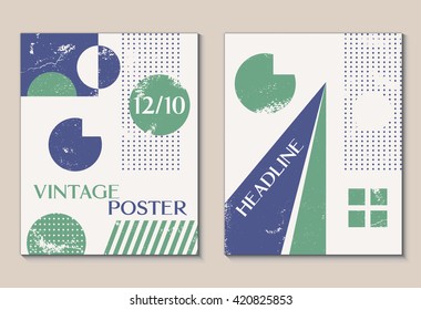 Creative abstract textured design cover notebook. Vintage geometric cover business notebook or planner. Creative minimal design printable art card, flyer or banner. Art printable design.
