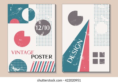 Creative abstract textured design cover notebook. Vintage geometric cover business notebook or planner. Creative minimal design printable art card, flyer or banner. Art printable design.