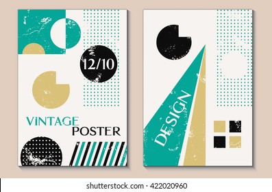 Creative abstract textured design cover notebook. Vintage geometric cover business notebook or planner. Creative minimal design printable art card, flyer or banner. Art printable design.