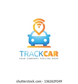 Creative abstract track car logo vector logo design template Vector illustration