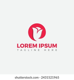 Creative abstract tulip Logo template
