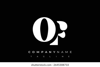 OF Creative Abstract Typography Logo Design. Elegant logo combining bold typography and creative shapes, ideal for branding and identity solutions.