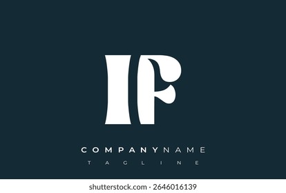 IF Creative Tipografía Abstractas Diseño de Logo. Logotipo elegante que combina tipografía atrevida y Formas creativas, ideal para soluciones de marca e identidad.