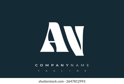 AN Creative Abstract Typography Logo Design. Elegant logo combining bold typography and creative shapes, ideal for branding and identity solutions.