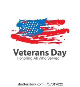 Creative Abstract US Flag for Veterans Day Illustration Poster