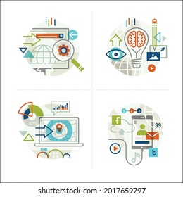 Creative abstract vector art advertising marketing illustration application design. Geometric shapes compiled modern concept. Template create editorial layout graphic search online geo fence outline