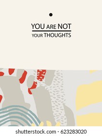 Creative abstract vector art card or poster in pastel colors. Hand drawn textures. Birthday, anniversary, Valentin’s day, party invitations, wedding, covers.