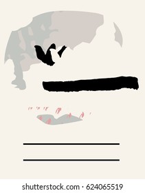 Creative abstract vector art card or poster. Hand drawn textures. Birthday, anniversary, Valentin’s day, party invitations, wedding, covers.
