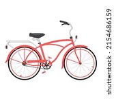 Creative abstract vector art illustration of the bicycle. Geometric shapes concept. Isolated wheel ride handlebars seat gear brake rack line art outline eps sport beach cruiser bike vintage pedal