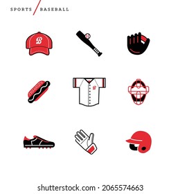 Creative abstract vector art illustration of baseball sport. Geometric shapes concept line ball sports hat cap helmet diamond field out pitch catch strike jersey glove bat cleats hotdog umpire outline