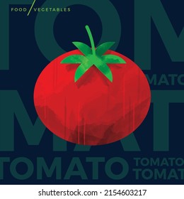 Creative abstract vector art illustration of a tomato vegetable icon