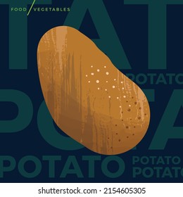 Creative abstract vector art illustration of a potato vegetable icon