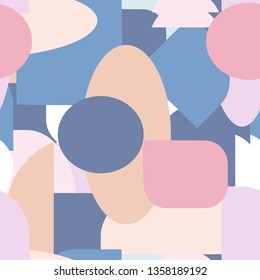 Creative abstract vector illustration. Contemporary geometry background. Modern geometric shapes seamless pattern.