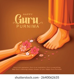 Creative abstract vector Illustration for the Day Of Honoring Celebration Guru Purnima.	