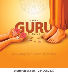 Creative abstract vector Illustration for the Day Of Honoring Celebration Guru Purnima.	