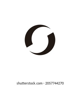 Creative abstract vector logo design with reload symbol combination in black and white
