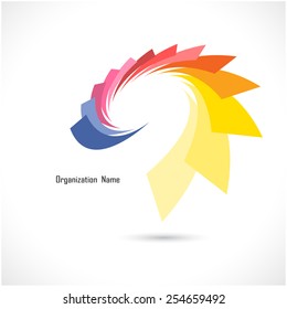 Creative abstract vector logo design template. Corporate business and flower creative logotype symbol. Vector illustration.