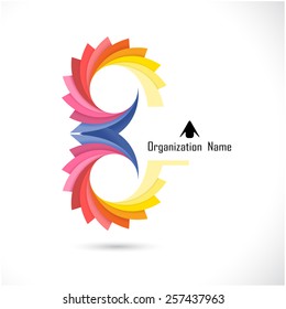 Creative abstract vector logo design template. Corporate business and flower creative logotype symbol. Vector illustration.