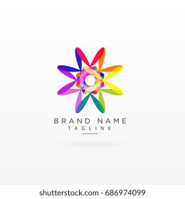 creative abstract vibrant logo design