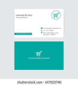 Creative abstract visiting card design. Modern and simple business card illustration. 