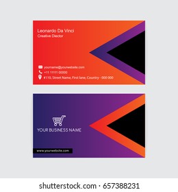 Creative abstract visiting card design. Modern and simple business card illustration.
