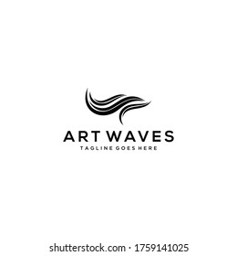Creative abstract Water wave Logo icon Template