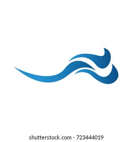 creative abstract wave beach logo