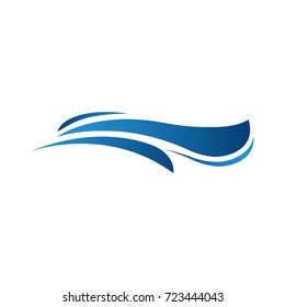 creative abstract wave beach logo