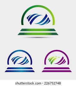 Creative abstract wave logo 