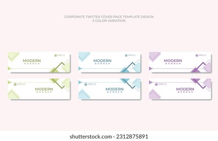 Creative Abstract Web banner design background or header Templates with 3 color theme variation
