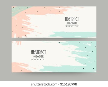 Cabecera o banner del sitio web de resumen creativo con color de bienvenida.