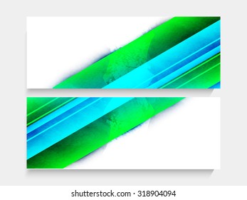 Creative abstract website header or banner set with free space for your text.