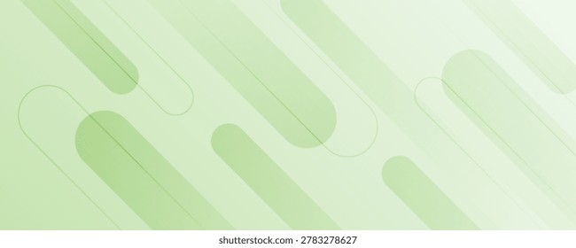 Creative abstract white banner with green geometric accents and contemporary minimal aesthetic.