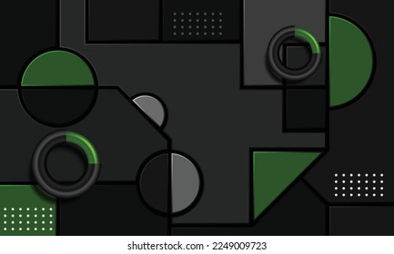 Fondo ancho abstracto creativo con formas geométricas
