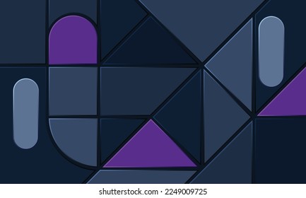 Creative abstract wide background with geometric shapes
