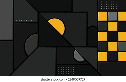 Kreativ abstrakter, breiter Hintergrund mit geometrischen Formen
