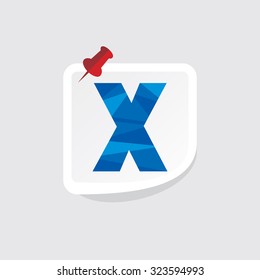 creative abstract X alphabet vector illustration 