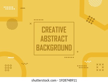 Creative abstract yellow background. Easy to edit with vector file. Can use for your creative content. Especially for banner background.