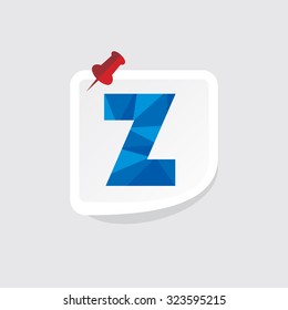 creative abstract Z alphabet vector illustration 