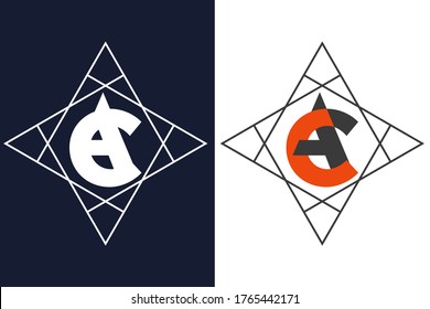 
creative AC and CA letter logo design vector concept