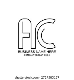Design de logotipo AC criativo, marca minimalista moderna, ícone AC exclusivo, identidade AC profissional, identidade visual versátil limpa
