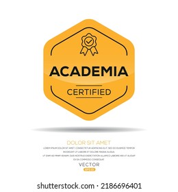 Creative (Academia) Certified badge, vector illustration.