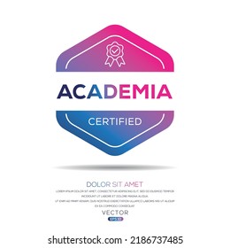 Creative (Academia) Certified badge, vector illustration.