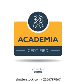 Creative (Academia) Certified badge, vector illustration.